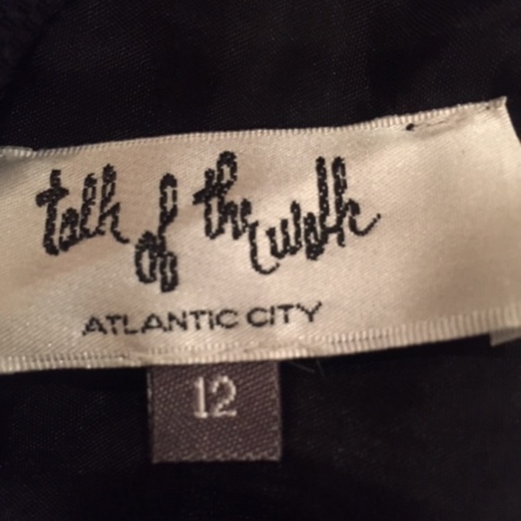 Talk of the Walk 12 midi one of a kind sundress textured black with pink… - Picture 7 of 8